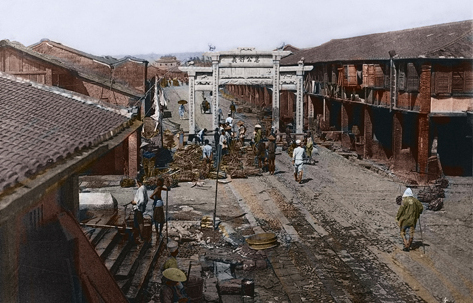 1895年，台北石坊街样貌